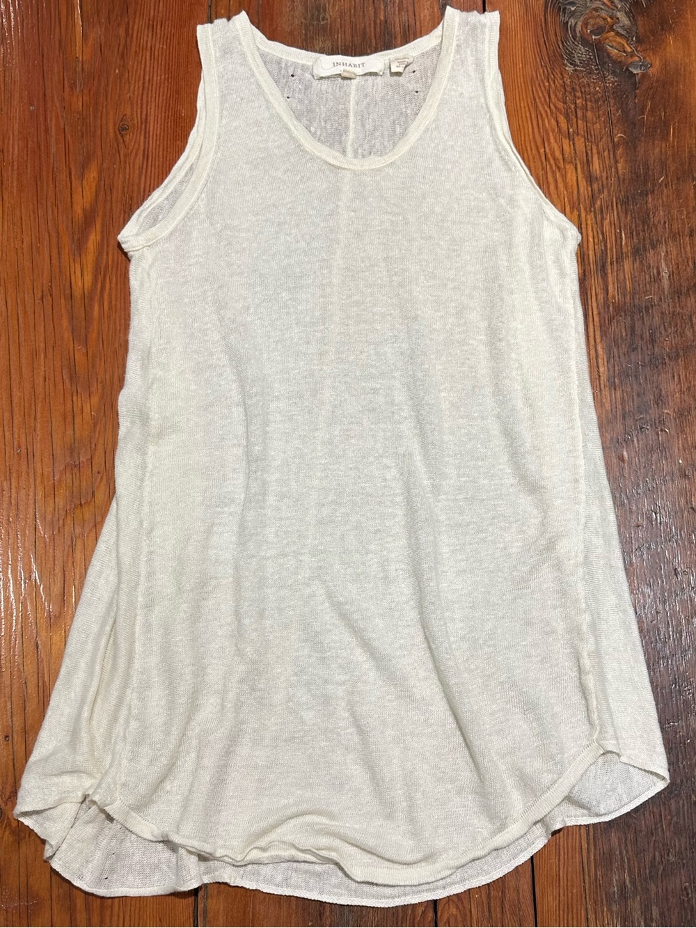 Inhabit Linen Tank, Ivory, Women's Small